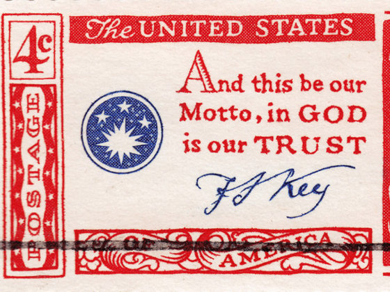 In God We Trust 4 cent stamp (Credit: air via Fotolia)