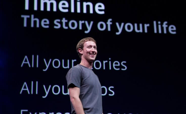 Mark Zuckerberg introduces Timeline at the 2011 F8 (Facebook) conference