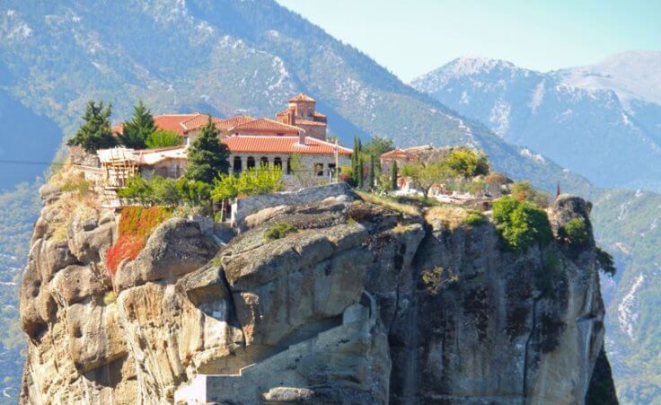 Monastery of the Holy Trinty at Meteora (Credit: Jeff Byrd of Denison Forum on Truth and Culture)