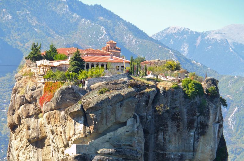 Monastery of the Holy Trinty at Meteora (Credit: Jeff Byrd of Denison Forum on Truth and Culture)