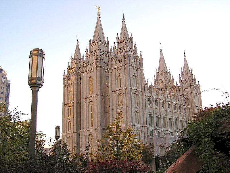 The Salt Lake Temple of The Church of Jesus Christ of Latter-day Saints (Credit: Splorticus via en.wikipedia.org)