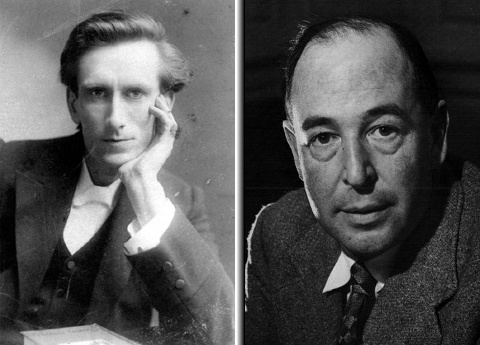 Oswald Chambers and CS Lewis portraits from wikipedia combined