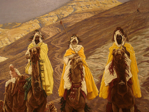 The Magi Journeying (Les rois mages en voyage) by James Joseph Jacques Tissot (1836-1902) at Brooklyn Museum