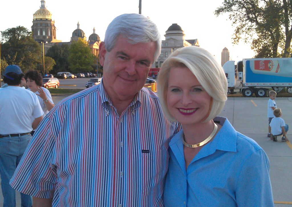 Newt Gingrinch and his wife Callista at the 2011 Iowa State Fair (Credit: Callista Louise Gingrinch via Twitter)