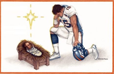 Tim Tebow Christmas cards