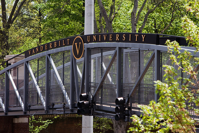 Vanderbilt bridge connecting the original campus to the Peabody campus (Credit: Beth aka mirsasha via Flickr)