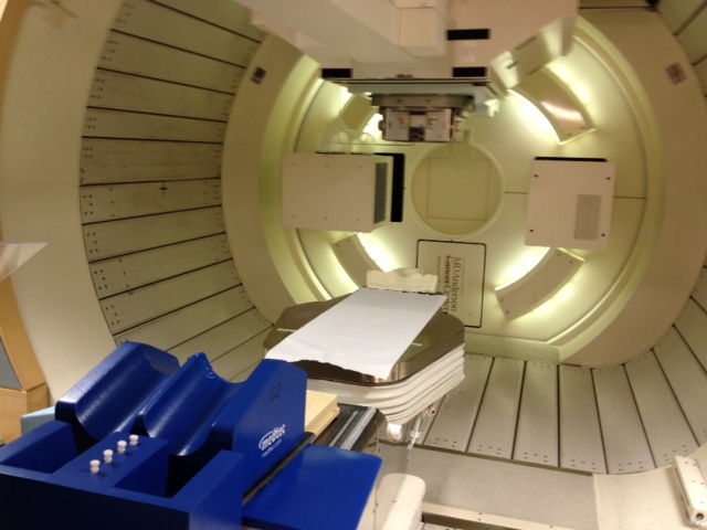 The photon treatment unit at M. D. Anderson Cancer Center in Houston, Texas (Credit: Jim Denison)