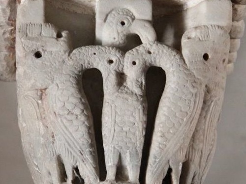 An ancient pelican sculpture which stands atop a column in the Crusader-era structure which stands where the Upper Room was once located (Credit: Denison Forum on Truth and Forum/Jeff Byrd)