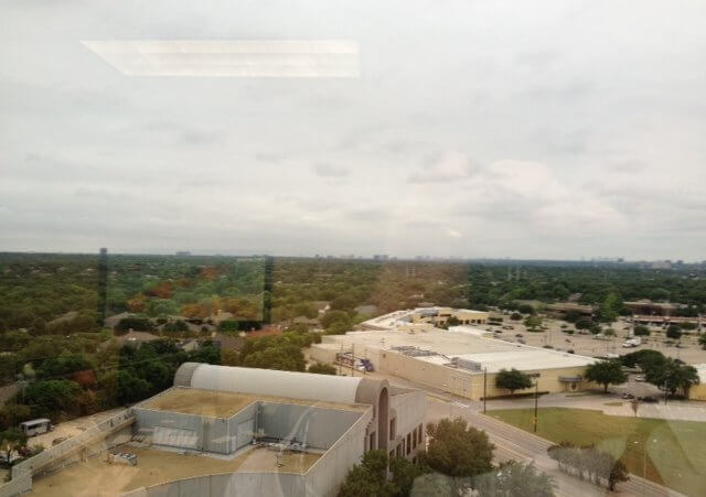 A cloudy day in Dallas taken from an office building (credit: Jim Denison)