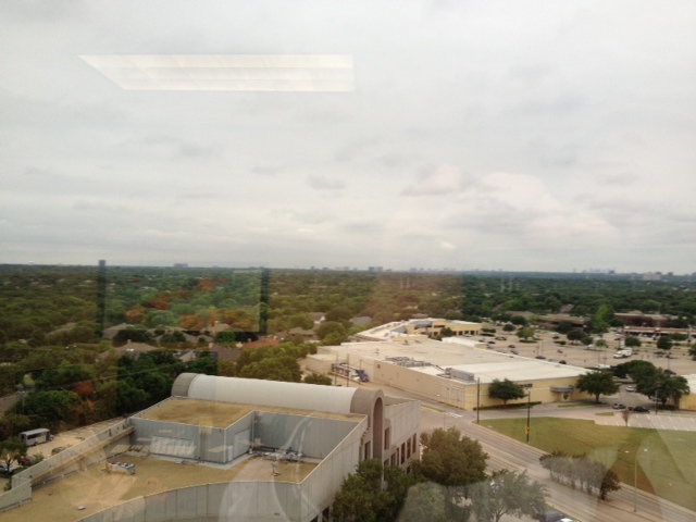A cloudy day in Dallas taken from an office building (credit: Jim Denison)