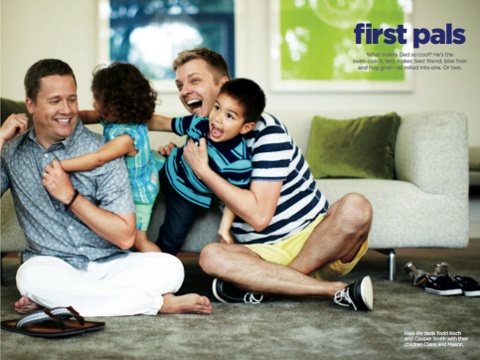 JC Penny catalog June Fathers Day ad features real-life gay dads from Texas (Credit: JC Penney)