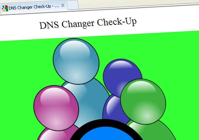 screen grab from the DNS Change Working Group malware detection page (Credit: Denison Forum)