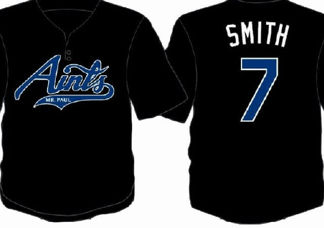The Saint Paul Saints will wear these uniforms when they host A Night of Unbelievable Fun, sponsored by the Minnesota Atheists, on Aug. 10. (Courtesy St. Paul Saints)