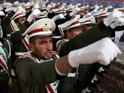 The 125,000 IRGC fighters are responsible for the protection and survival of the Iranian regime, February 24, 2012 (Credit: Safwat Sayed via Flickr)