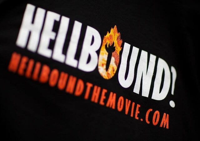Hellbound logo on a t-shirt (Credit: official Hellbound the movie facebook page)