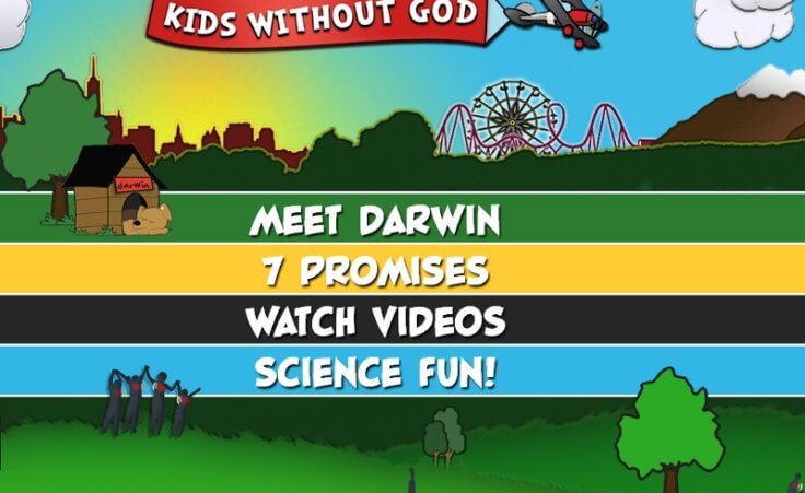 A screen shot of the children’s portal on KidsWithoutGod.com (Credit: American Humanist Association)