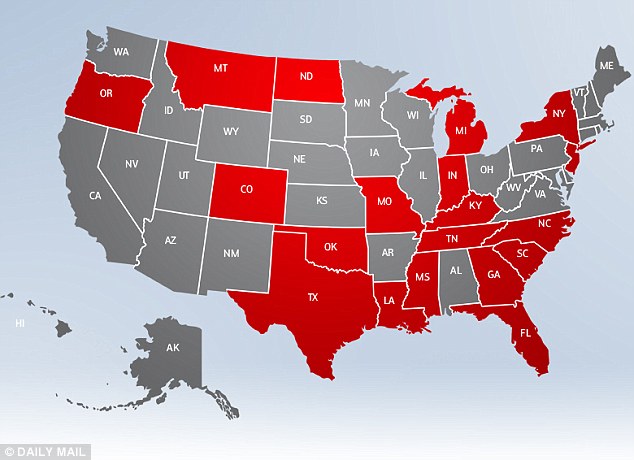 47 states have petitioned to secede from the Union (Credit: Daily Mail UK)