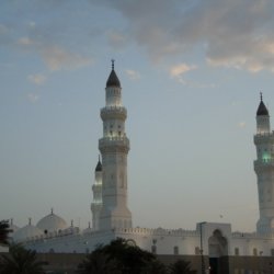 Masjid al-Quba, the oldest mosque in the world, at dawn in Medina Saudi Arabia (Credit: Abdelrhman 1990 via en.wikipedia.org)
