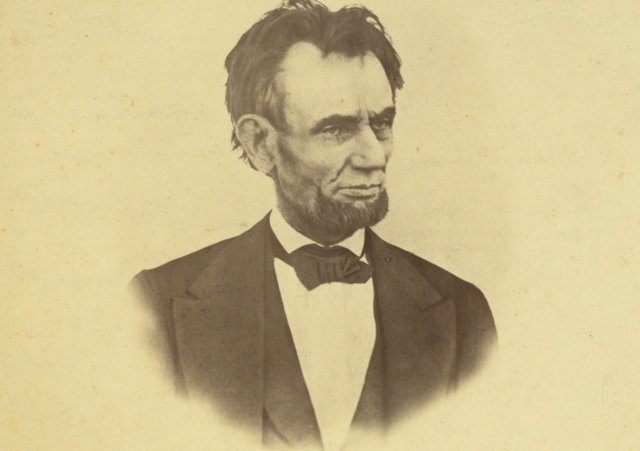 The last high quality photograph of President Lincoln. Taken on the balcony at the White House, March 6, 1865 (Credit: Henry F Warren)