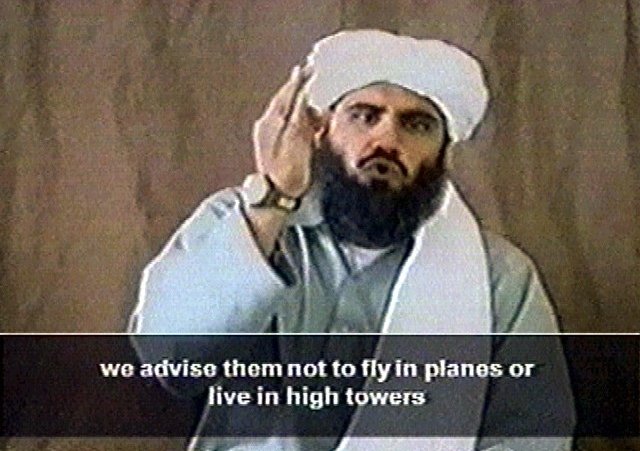 Still image from video obtained by Reuters in May 2002 shows a man believed to be al Qaeda spokesman Suleiman Abu Ghaith (Credit: Reuters/Reuters TV/Files)