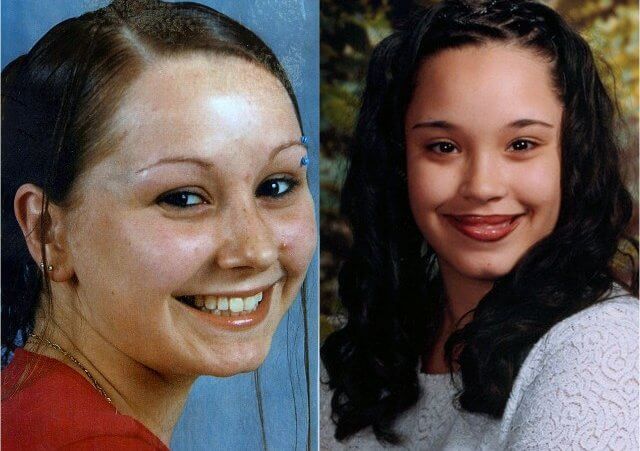 Cleveland kidnap victims, Amanda Berry (L) in a family photo at age 16, and Gina DeJesus (R) in a family photo at age 14, were found alive on Monday, May 6 2013 (Credit: Cleveland Plains Dealer)