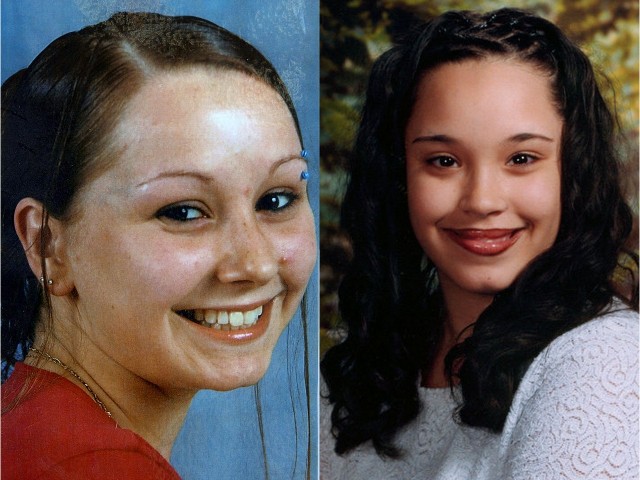 Cleveland kidnap victims, Amanda Berry (L) in a family photo at age 16, and Gina DeJesus (R) in a family photo at age 14, were found alive on Monday, May 6 2013 (Credit: Cleveland Plains Dealer)