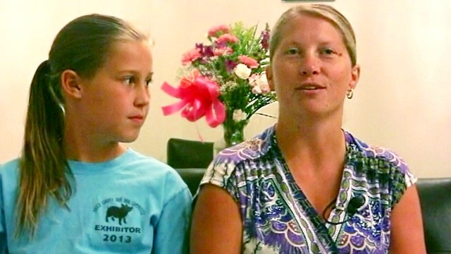 Mindy Crandall and her daughter on Good Morning America speak about letting Gloria MacKenzie cut them in line for a Powerball ticket, which turned out to be the winning ticket for the largest jackpot in history (Credit: Good Morning America)