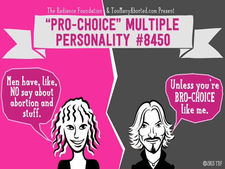 The multiple personality disorder of pro-choice activism (Credit: The Radiance Foundation)