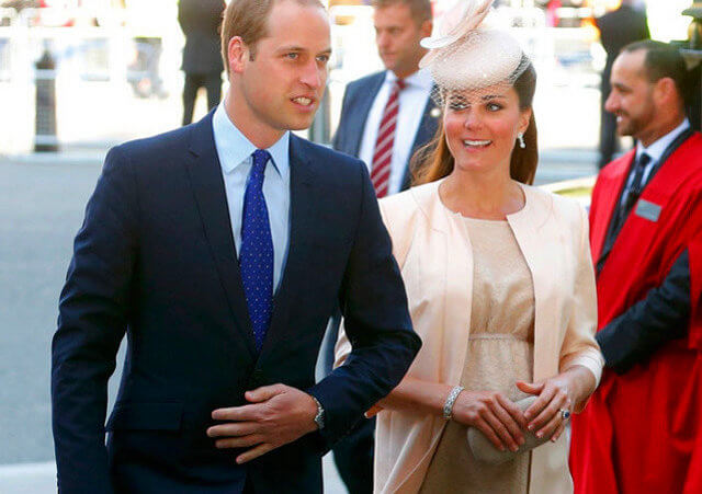 Heavily pregnant Kate Middleton, in her last public appearance, before going on maternity leave, was spotted with her husband Prince William at Westminster Abbey to celebrate the 60th anniversary of Queen Elizabeth's coronation in London June 4, 2013 (Credit: Reuters/Andrew Winning)