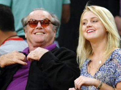 Jack Nicholson and his daughter Lorraine Broussard watch an NBA game in Los Angeles on June 4, 2009 (Credit: Reuters)