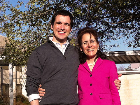 Priscilla and Clay at Edna Gladney Center where Clay was born and placed for adoption (Credit: BraveLove)