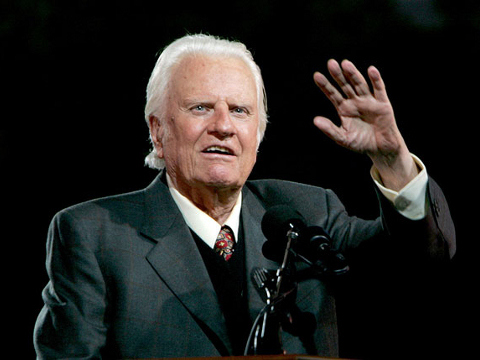 Billy Graham at his final Crusade in New York City, 2005 (Credit: Russ Busby/BGEA)