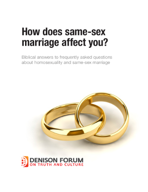 How does same-sex marriage affect you by Jim Denison