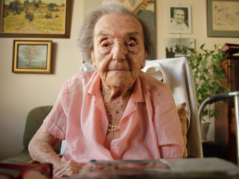 Photo dated July 2010 made available by the makers of the Oscar nominated documentary The Lady in Number 6, in which she tells her story, of Alice Herz-Sommer, believed to be the oldest-known survivor of the Holocaust, who died in London on Sunday morning at the age of 110. Herz-Sommers devotion to the piano and to her son sustained her through two years in a Nazi prison camp. (AP)