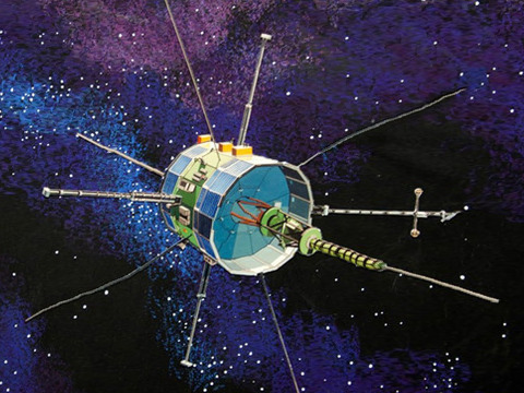 An illustration of the International Sun-Earth Explorer-3, which was launched in 1978 (Credit NASA)