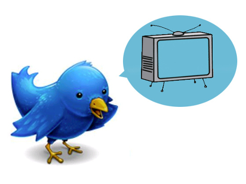 A concept design for Tweeting about TV featuring Twitter's mascot, Larry the Bird tweeting about tv, used at presentation at ICA 2010 (Credit: Yvette Wohn via Flickr)