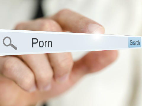 The availability and pervasiveness of internet pornography concept design using the word porn written in an internet search bar (Credit: Gajus via Fotolia)