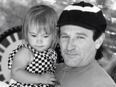 Robin Williams holding his daughter Zelda Rae, who just turned 25 on July 31, 2014, when she was a toddler (Credit: Robin Williams via Instagram)