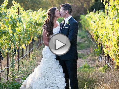 Brittany Maynard and her new husband, Dan Diaz, share a kiss on their wedding day in the vineyards of Beltane Ranch in Glen Ellen, California, September 29, 2012 (Credit: Tara Arrowood/Arrowood Photography)