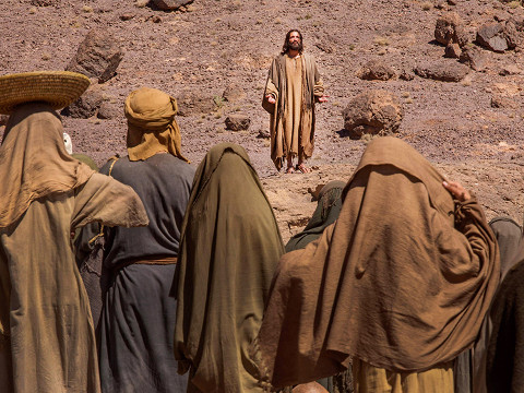 First look: Haaz Sleiman in the titular role of Jesus, in the first still from the upcoming 2015 movie to air on National Geographic Channel, Killing Jesus based on the book by the same name by Bill O'Reilly (Credit: National Geographic Channel)