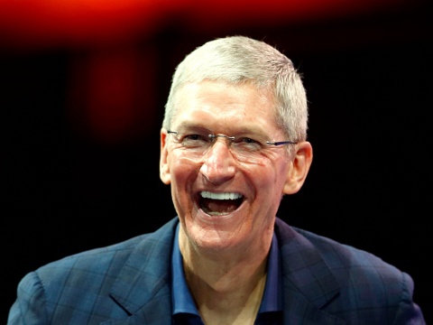 Apple CEO Tim Cook speaks at the WSJD Live conference in Laguna Beach, California October 27, 2014 (Credit: Reuters/Lucy Nicholson)