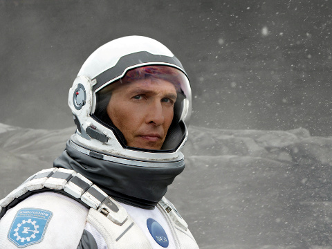 Matthew McConaughey as the pilot of the Endurance, a spacecraft tasked with exploring new worlds for humaity to colonize, in a scene from Paramount Pictures new movie Intersellar (Credit: Paramount Pictures)