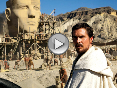 Christian Bale, in a scene from the new Twentieth Century Fox movie Exodus: Gods and Kings directed by Ridley Scott, as Moses looking over his Jewish people in Egypt (Credit: 20th Century Fox)