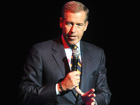Brian Williams speaks at the 8th Annual Stand Up For Heroes, presented by New York Comedy Festival and The Bob Woodruff Foundation in New York (Credit: AP/Brad Barket)