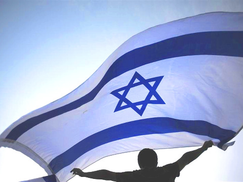 An Israeli youth waves a national flag during a rally in the coastal city of Ashkelon showing solidarity with the country's armed forces, June 6, 2010 (Credit: Reuters/Amir Cohen)