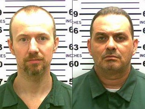 This combination made from photos released by the New York State Police shows inmates David Sweat, 34 (L) and Richard Matt, 48 (R), both convicted murderers, who escaped from the Clinton Correctional Facility in Dannemora, New York, Saturday, June 6, 2015 (Credit: AP via New York State Police)