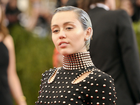 Miley Cyrus arrives at The Metropolitan Museum of Art's Costume Institute benefit gala celebrating