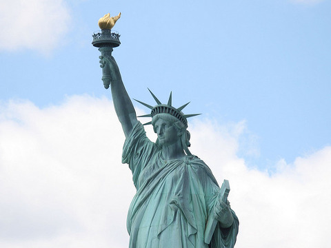 Statue of Liberty viewed off of a boat in New York Harbor over the July 4th, 2009 weekend (Credit: Steve Chihos via Flickr)