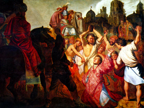 The Stoning of Saint Stephen (Credit: Rembrandt)