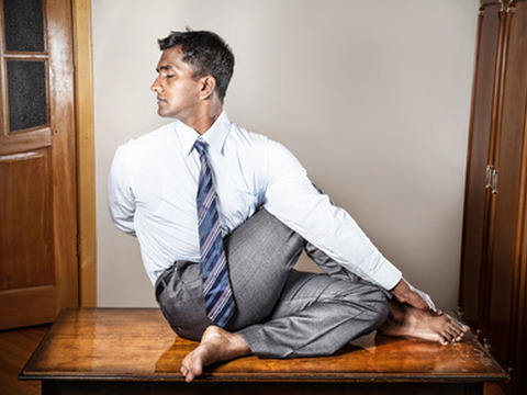 Indian man doing yoga (Credit: byheaven via Fotolia)